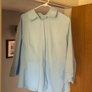 Womens Merona Blue dress shirt. L/XL. Oversized